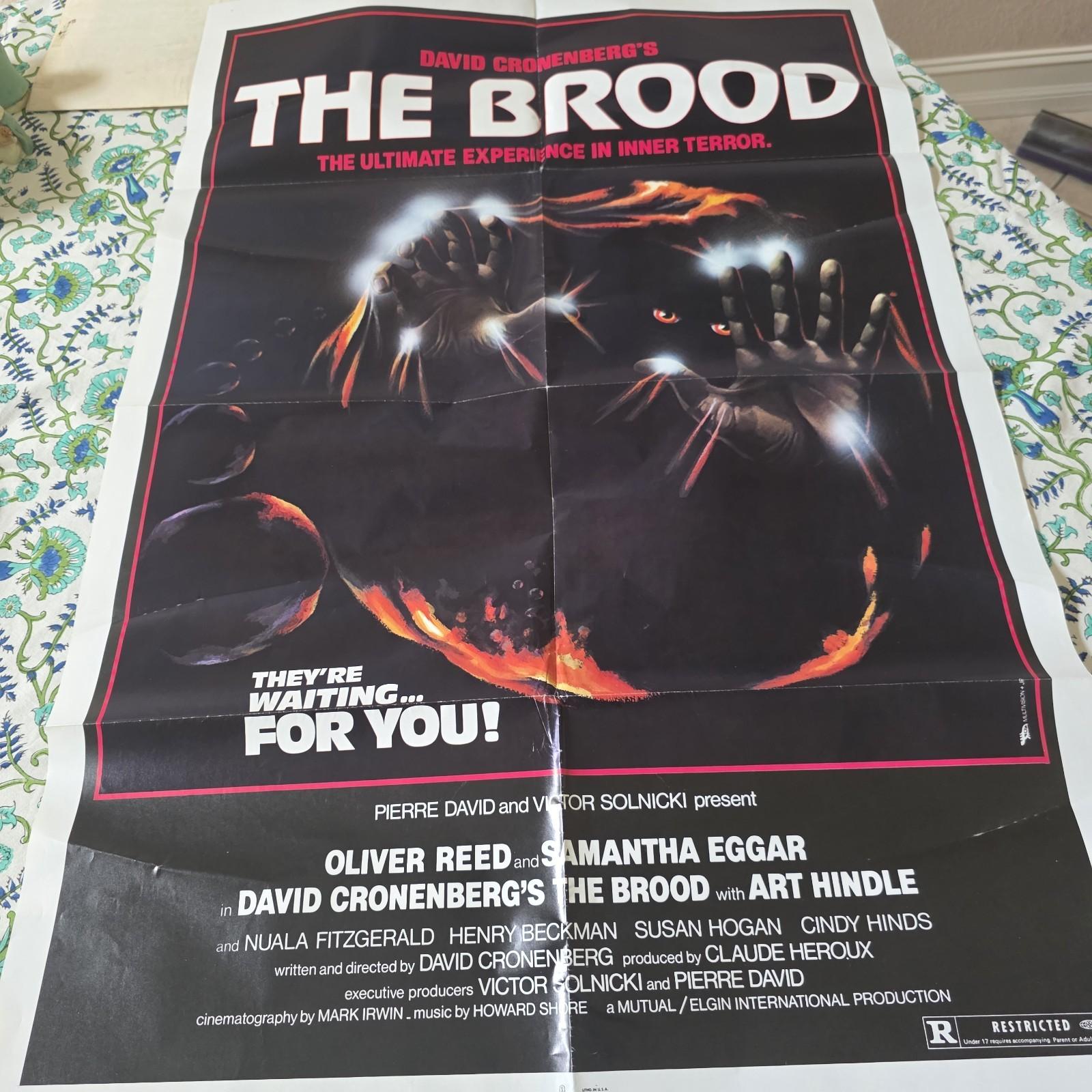 💀THE BROOD💀 1979 Original 27"x41" 1-sheet movie poster David Cronenberg 790100