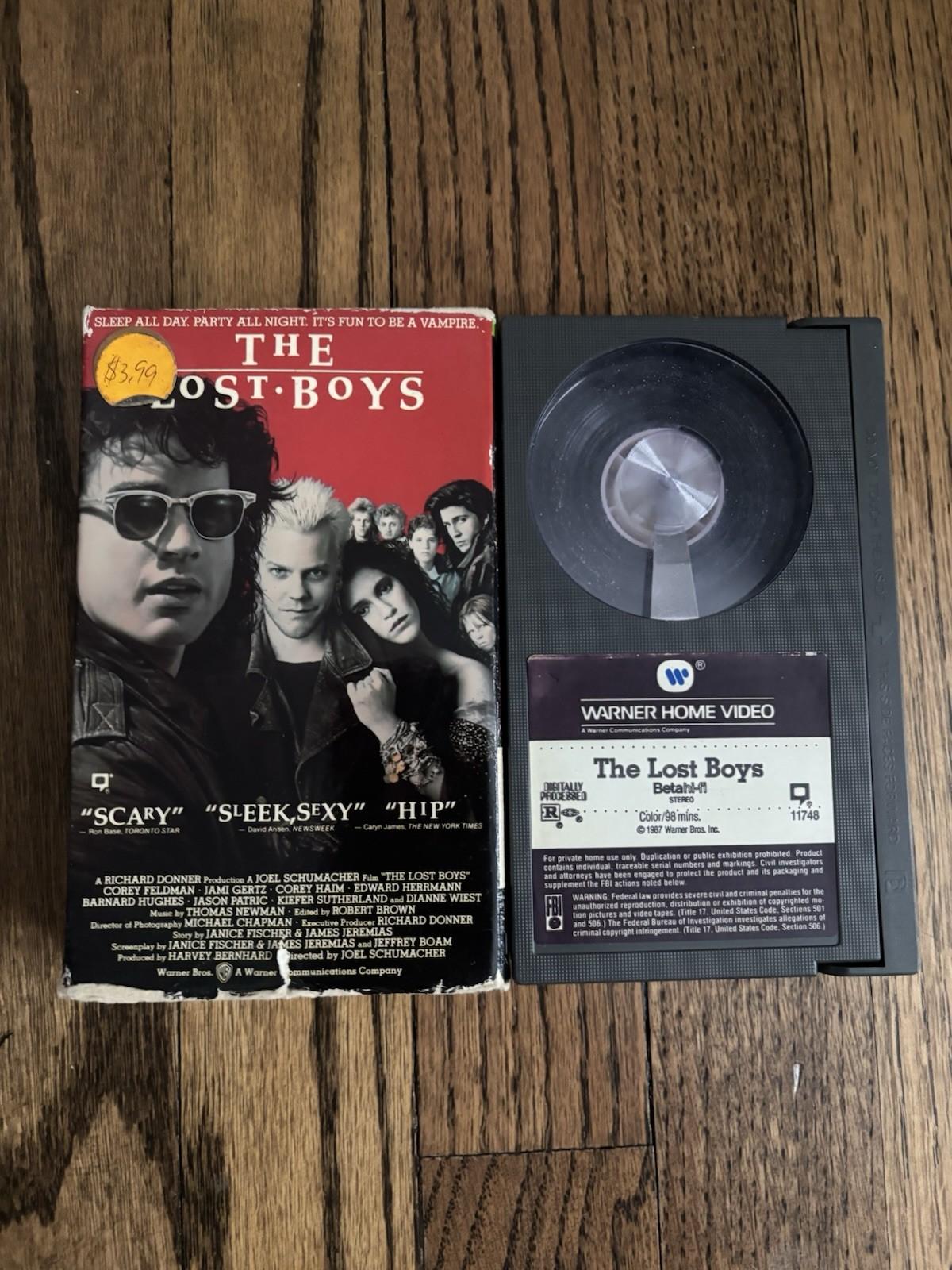 The Lost Boys Betamax Tape Beta 1987 Vintage Horror Vampire RARE HTF