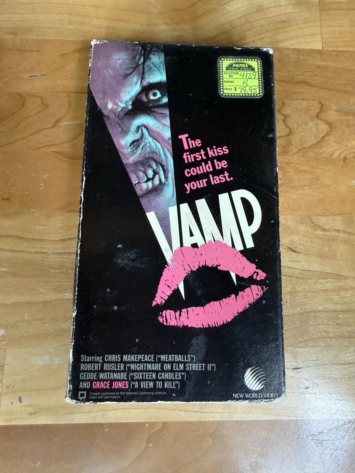 Title: Rare Vamp VHS – Grace Jones Cult Horror Comedy – Original New World Video