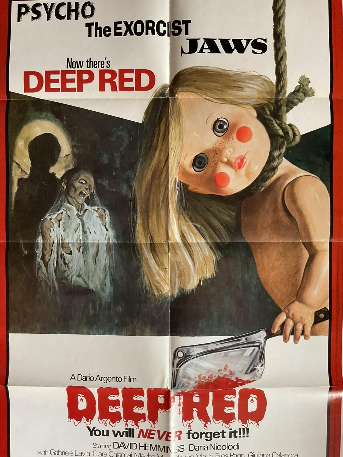 DEEP RED 1975 ORIGINAL US ONE SHEET PROFONDO ROSSO DARIO ARGENTO