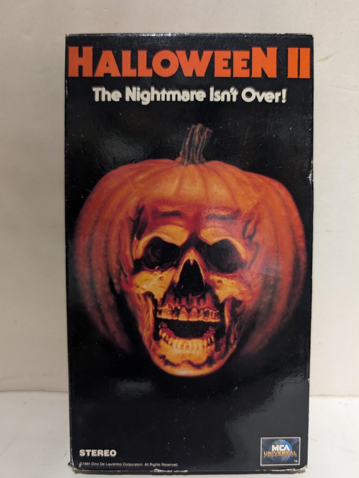 Halloween II 2 VHS Horror 1981 MCA John Carpenter Michael Myers FREE SHIPPING 