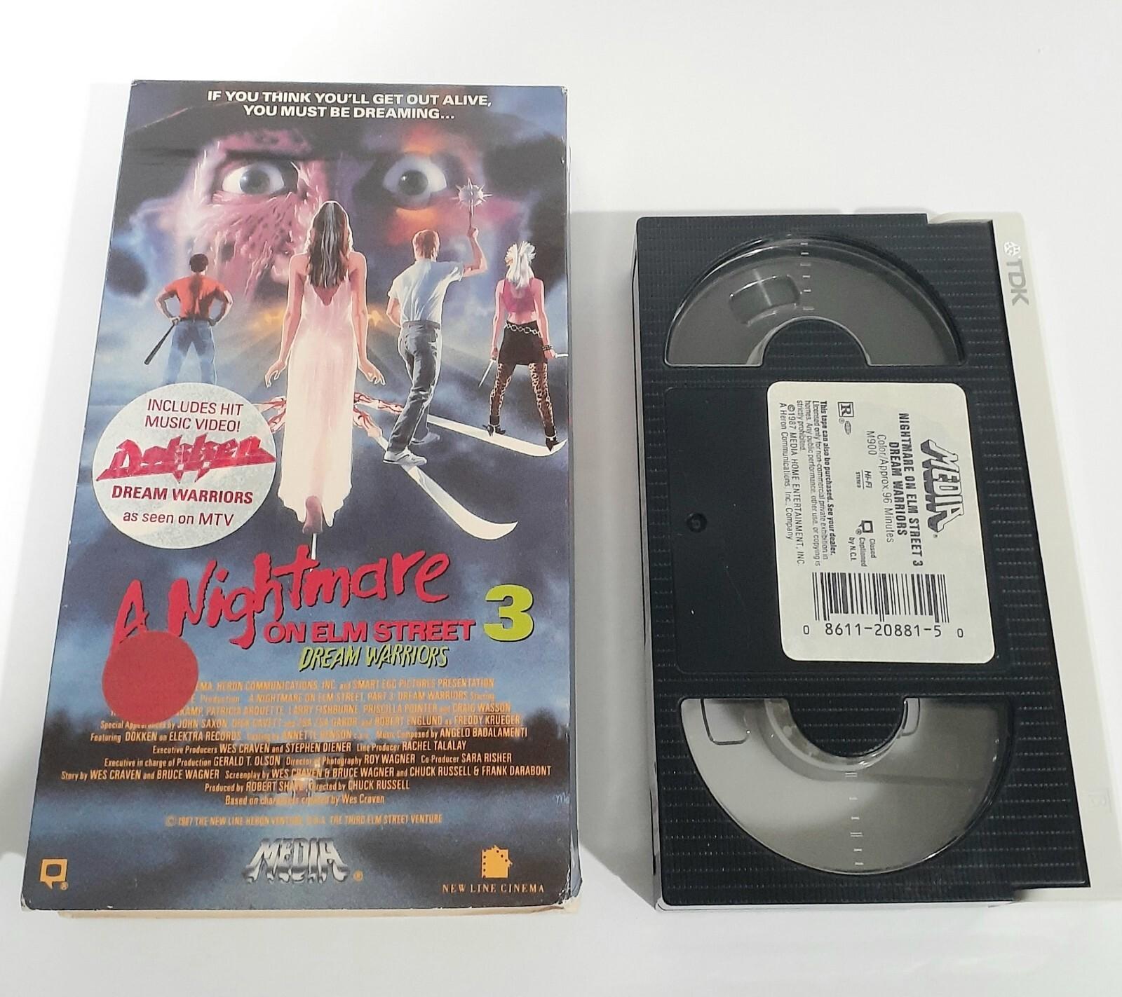 VINTAGE A NIGHTMARE ON ELM STREET 3 DREAM WARRIORS (BETA) RARE HTF HORROR. VHS