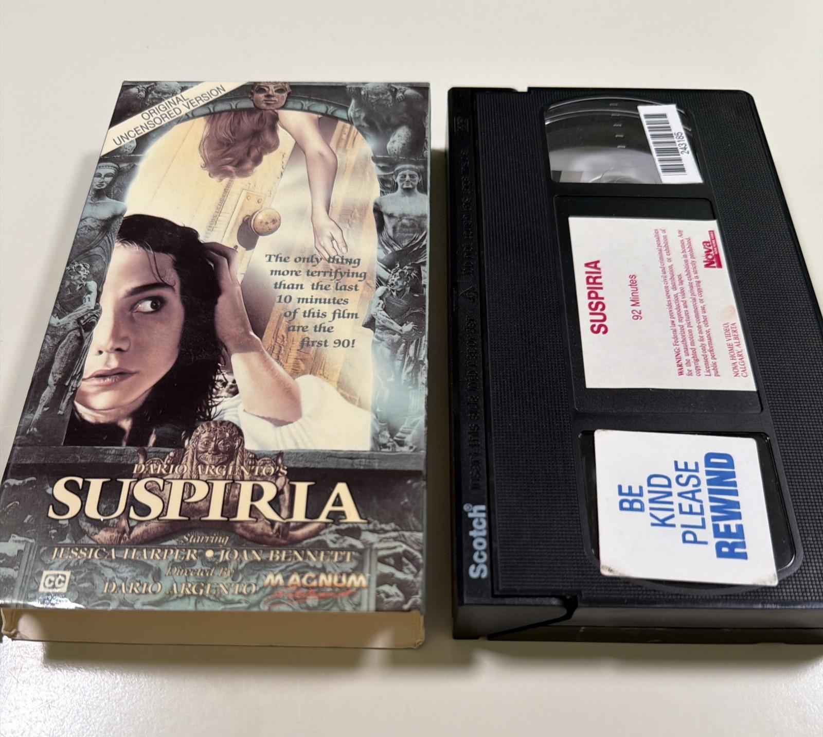 Uncensored Suspiria VHS Original Version Argento Horror Jessica Harper RARE