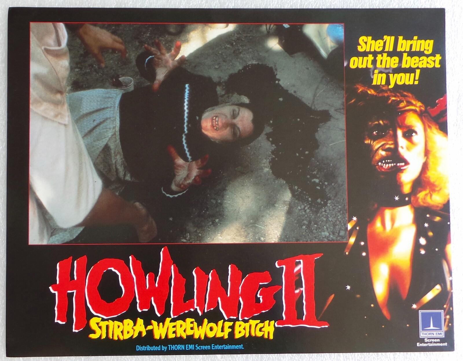 ORIGINAL 1985 LOBBY CARD 14 x 11 - 'HOWLING II - STIRBA -WEREWOLF BITCH' - #1