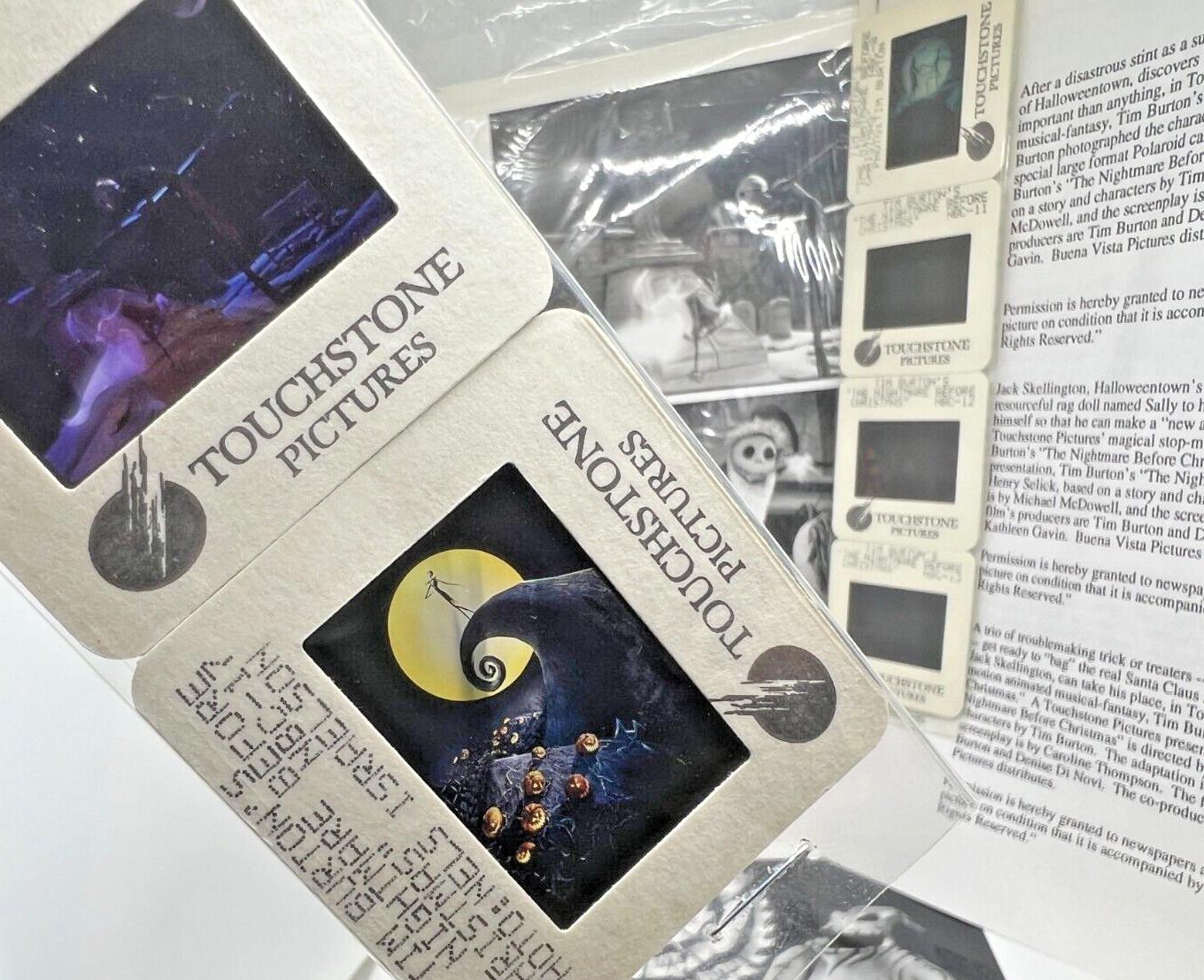 Nightmare Before Christmas Color Slide Press Kit with B&W Movie Stills NEW 1993