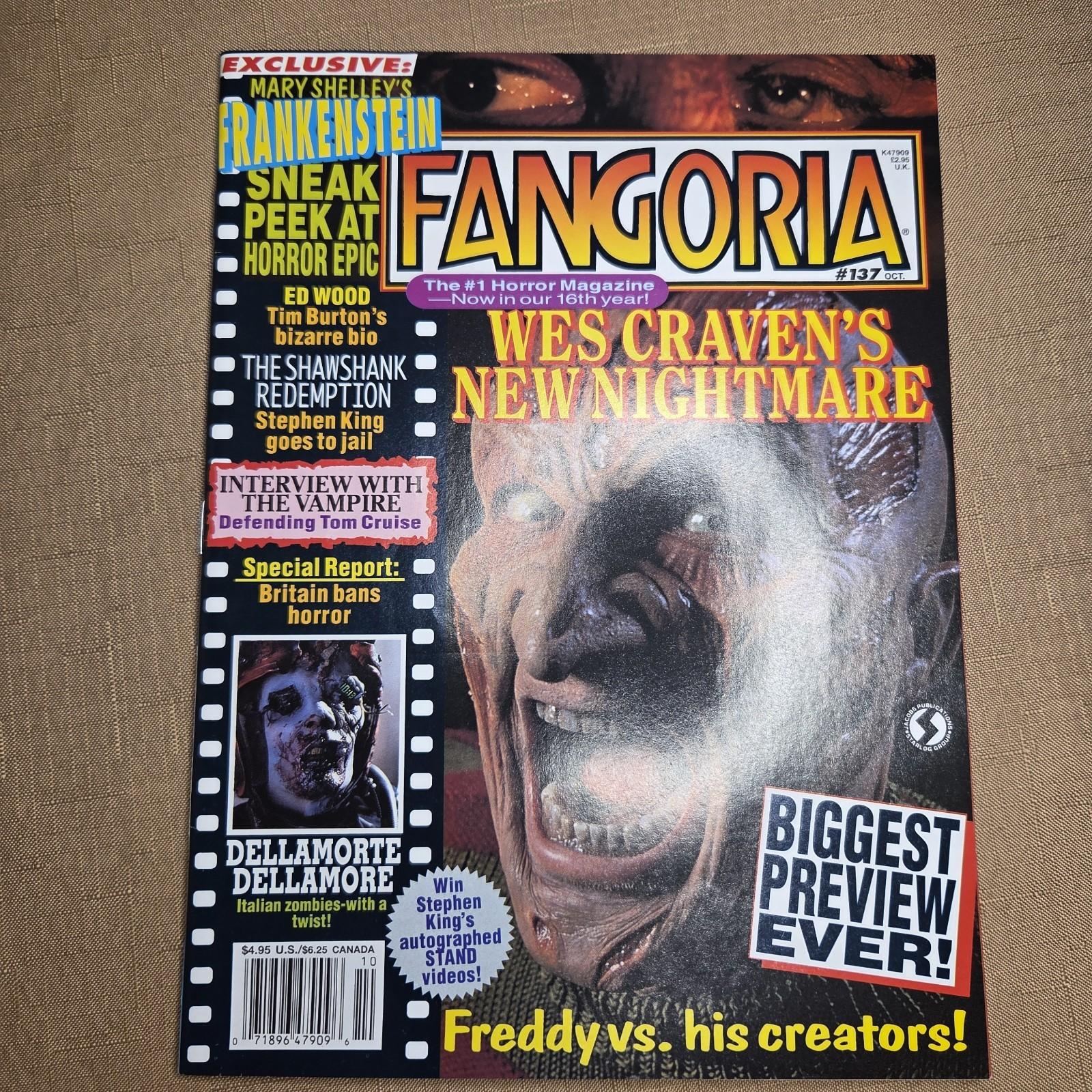 Fangoria #137 - Wes Craven’s New Nightmare Cover - Oct 1994 - Fine Condition