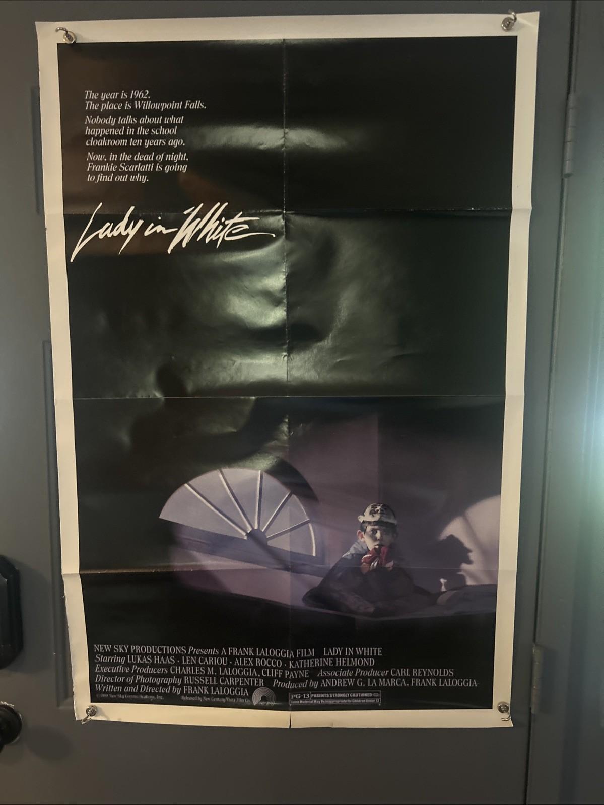 ORIGINAL VINTAGE 27x41 ONE SHEET US MOVIE POSTER 1988 LADY IN WHITE