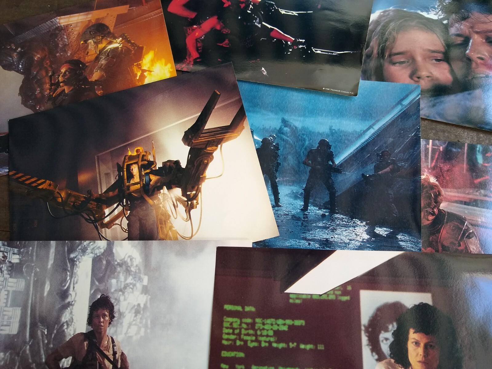 ALIENS (1986), rare 8 Lobby Cards Set, Sigourney Weaver, James Cameron, #2589