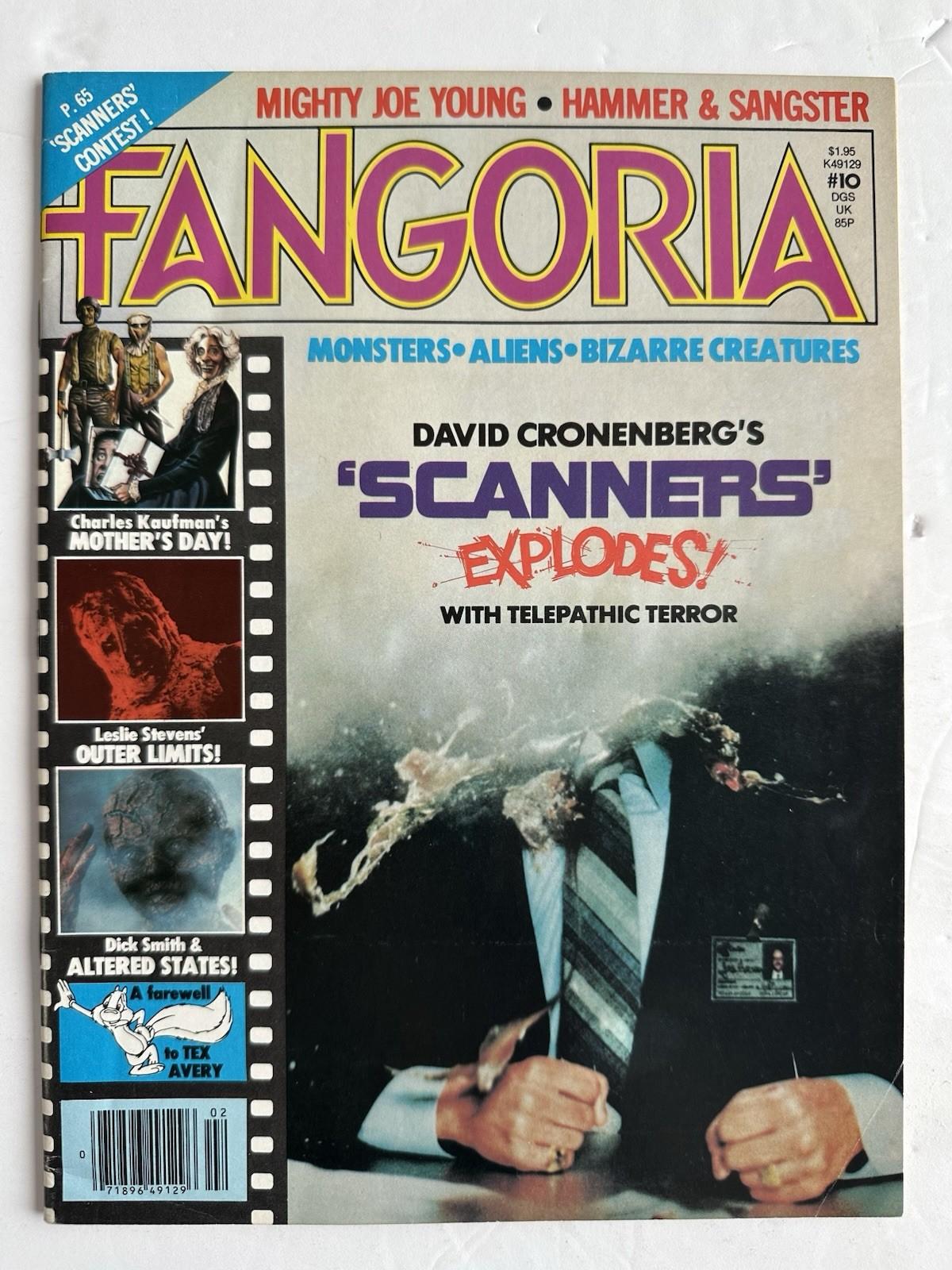 Fangoria #10 January 1981 (Starlog) David Cronenberg’s “Scanners” Explodes Cover