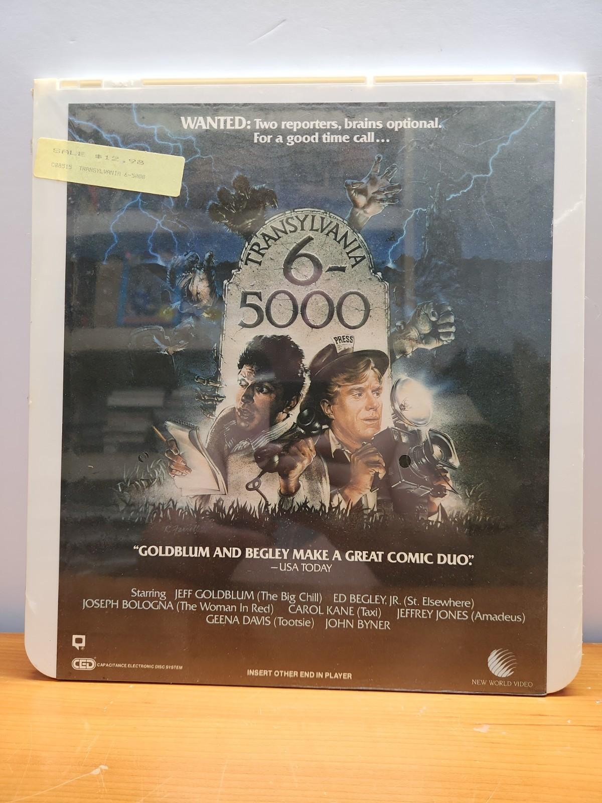Transylvania 6-5000 CED 1984 Made In USA Vintage  Jeff Goldblum Ed Bagley