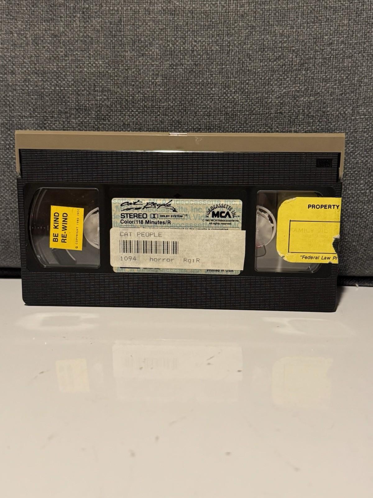 Cat People 1982 VHS MCA Rare Brown Flap Variant Former Rental 1st Release
