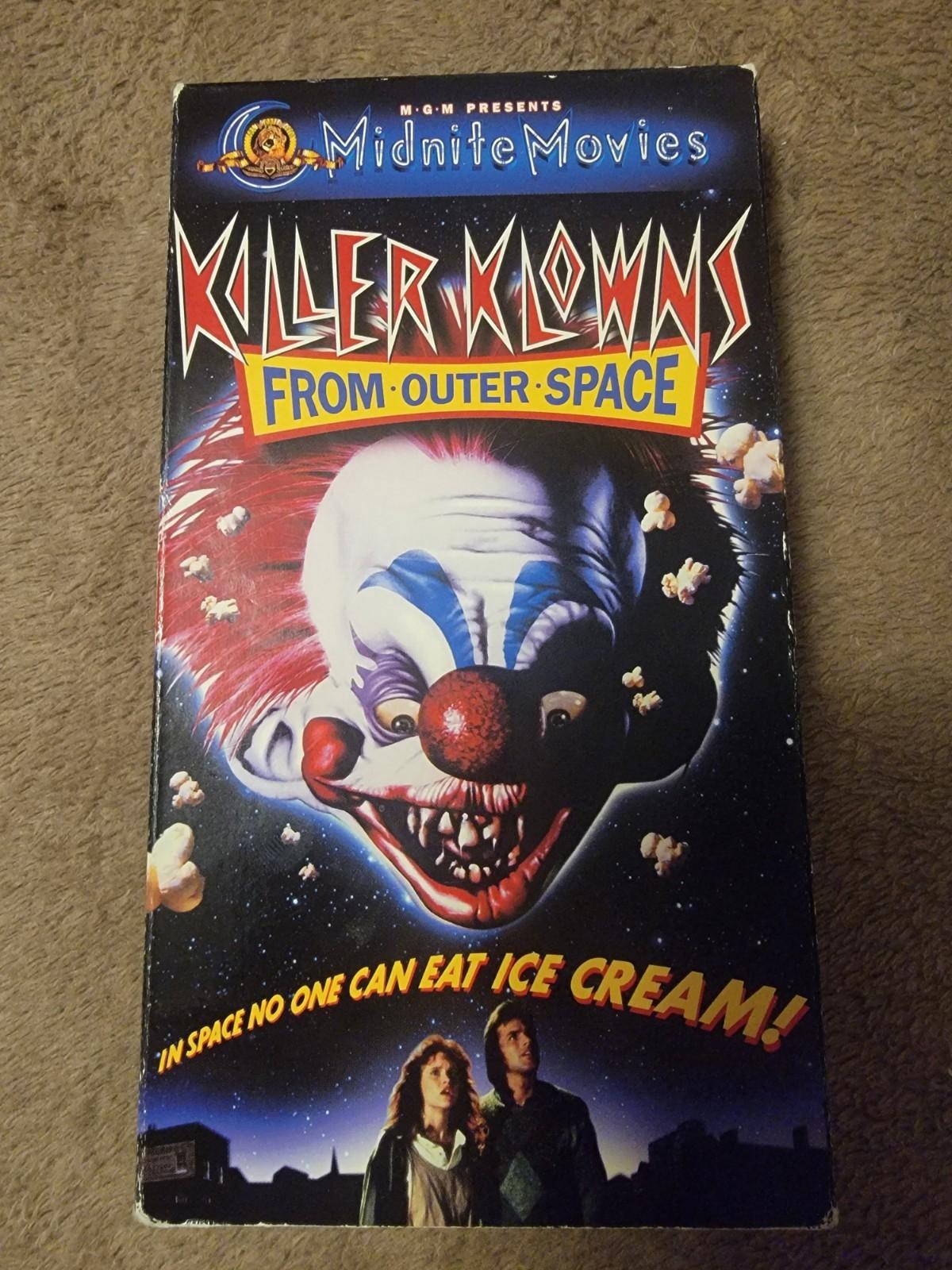 Killer Klowns From Outer Space VHS MGM Midnite Movies Rare Horror TAPE MOLD FREE