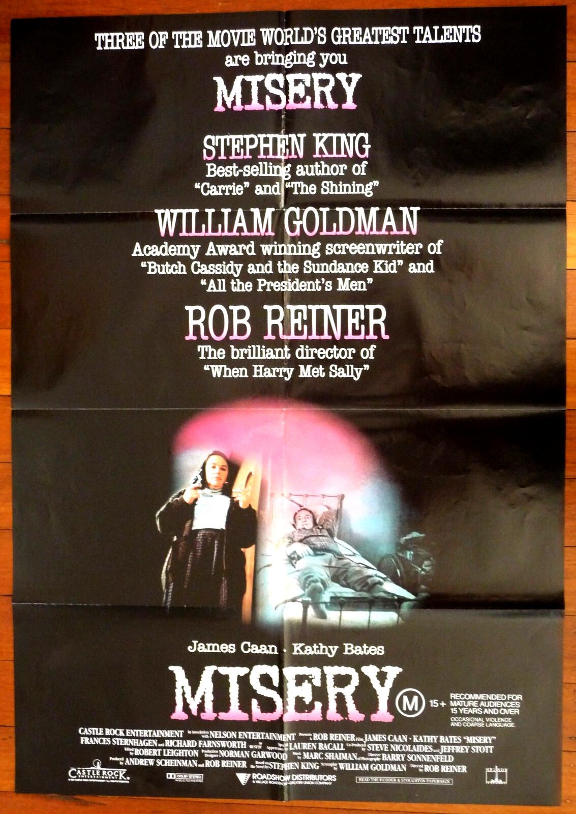 MISERY Original 1991 Australian One Sheet Horror Movie Poster James Caan