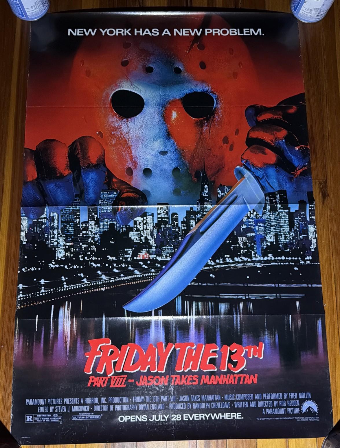 Friday the 13th Part 8: Jason Takes Manhattan 1989 Movie Poster 27x40 ( TL26 )