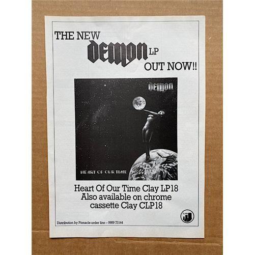 DEMON HEART OF OUR TIME MEMORABILIA original music press advert from 1985 - thes
