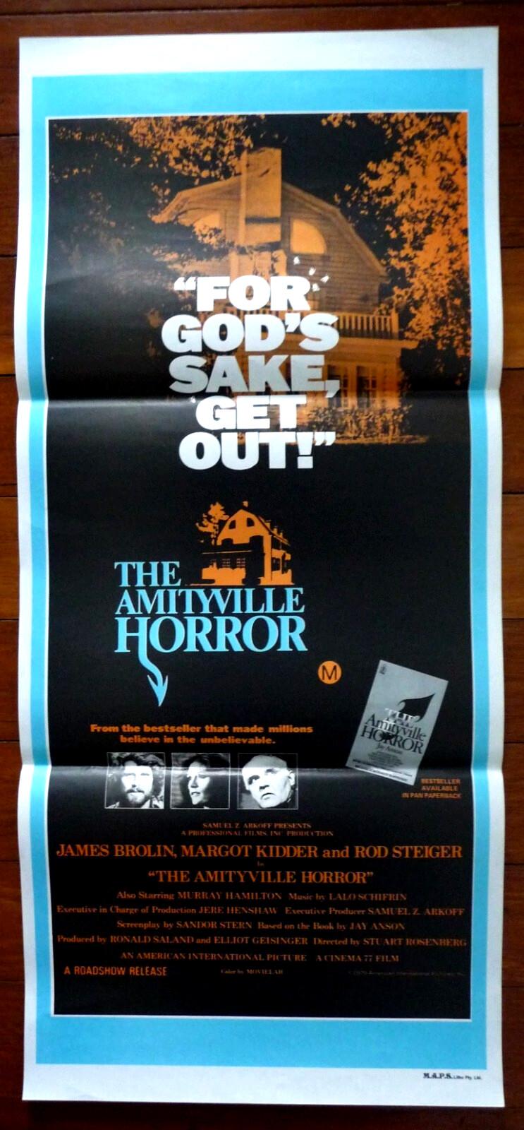 THE AMITYVILLE HORROR Original 1979 Australian Daybill Movie Poster James Brolin