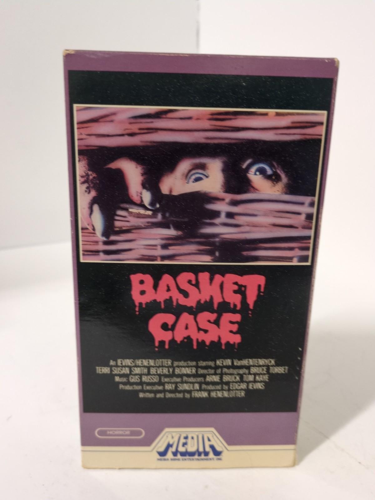Basket Case VHS Media White Stripe RARE HTF Horror Comedy Cult Frank Henenlotter