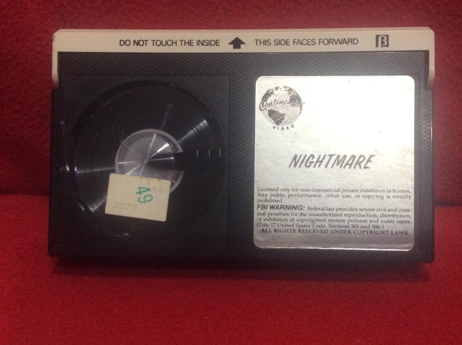 Nightmare Beta (Not Vhs) Betamax Continental Video 1981 Scavolini rare vhtf 