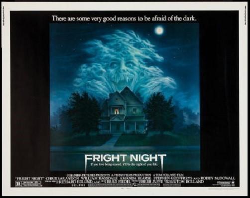 FRIGHT NIGHT 22X28 ORIGINAL ROLLED UNUSED MINT MOVIE POSTER 1985 HALF SHEET 
