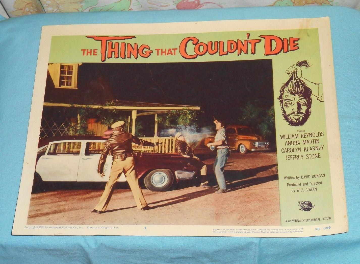original THE THING THAT COULDN'T DIE LOBBY CARD #4