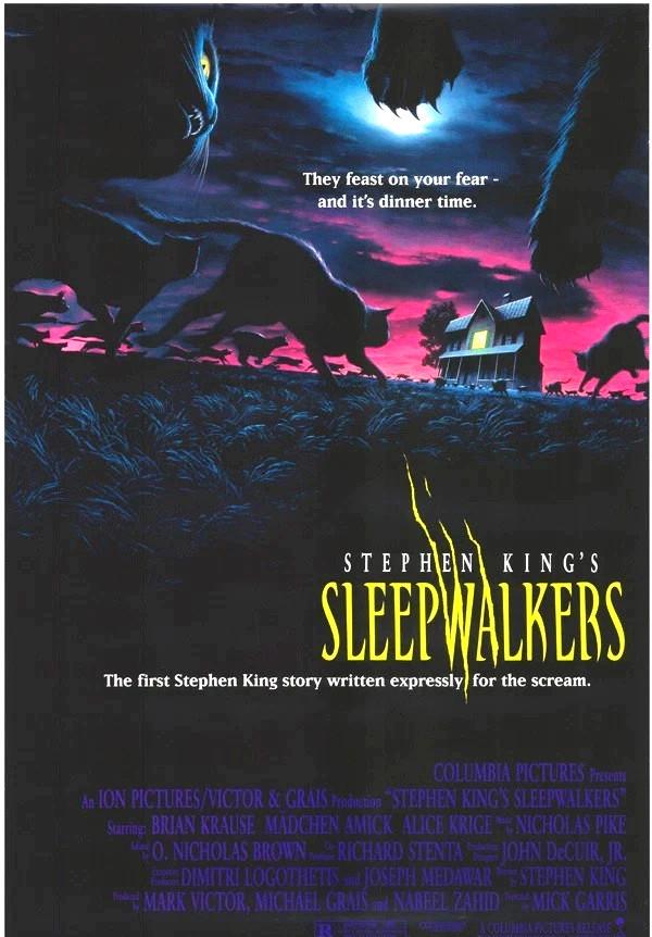 SLEEPWALKERS ORIGINAL ROLLED 27X40 MOVIE POSTER STEPHEN KING 1992 BRIAN KRAUSE