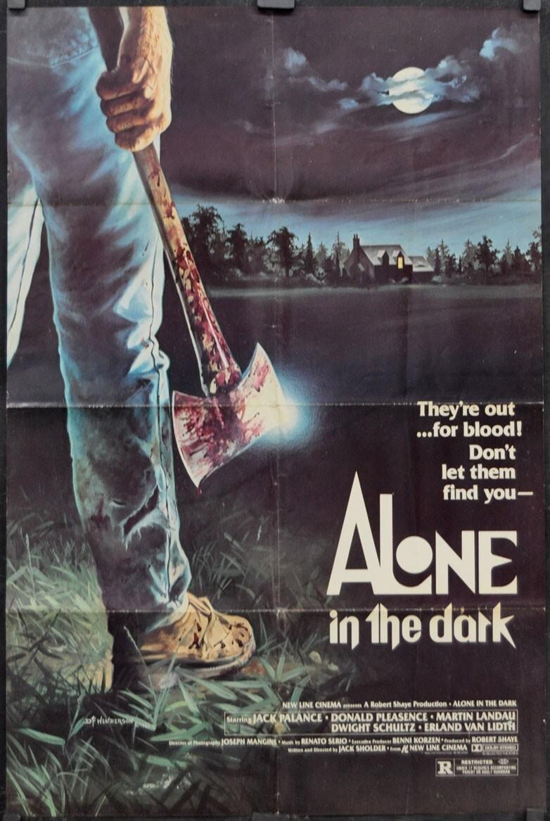 Alone In The Dark 1982 27X41 GENUINE MOVIE POSTER JACK PALANCE MARTIN LANDAU