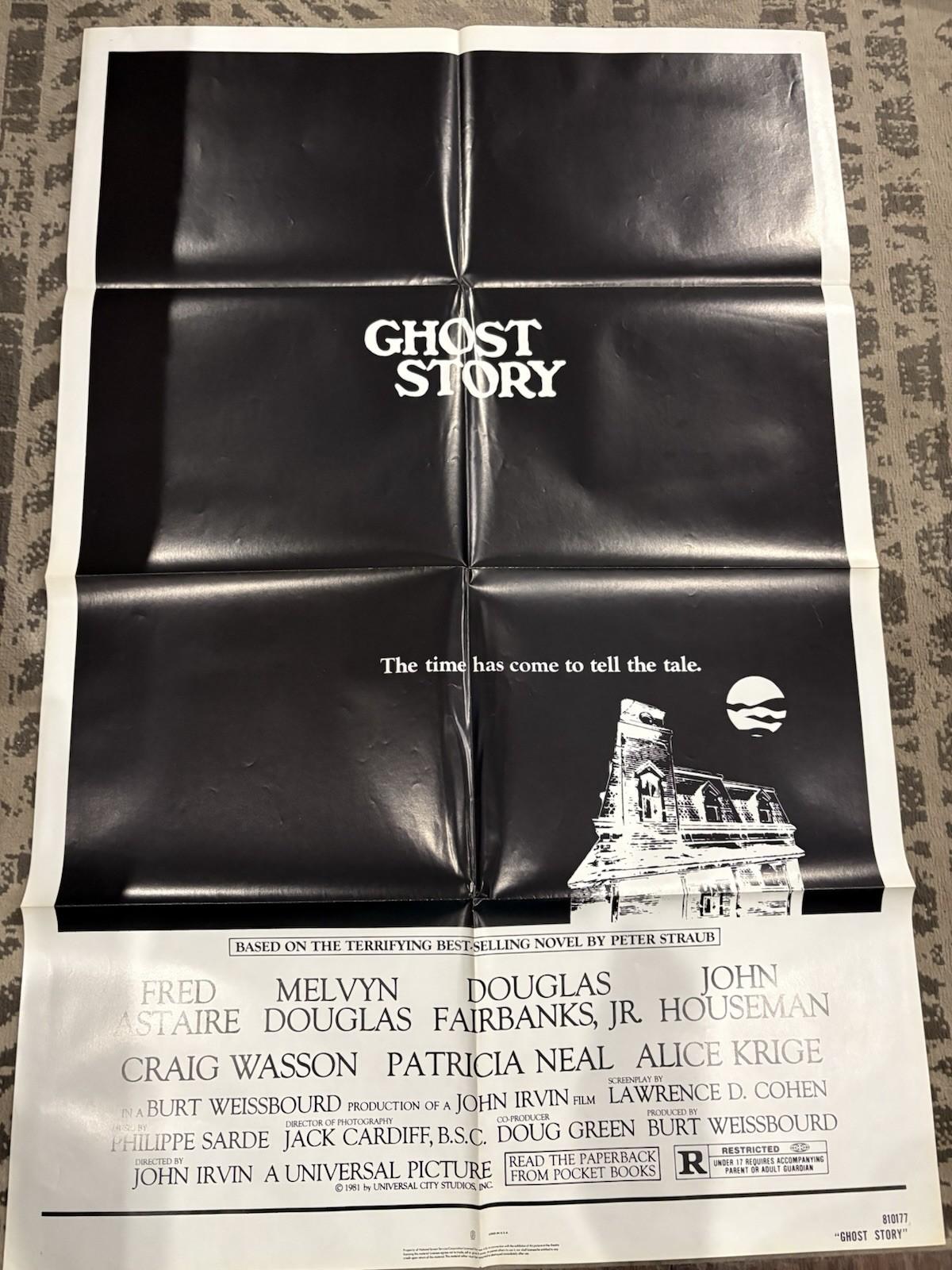 VINTAGE ONE SHEET MOVIE POSTER GHOST STORY FRED ASTAIRE MELVIN DOUGLAS 1981