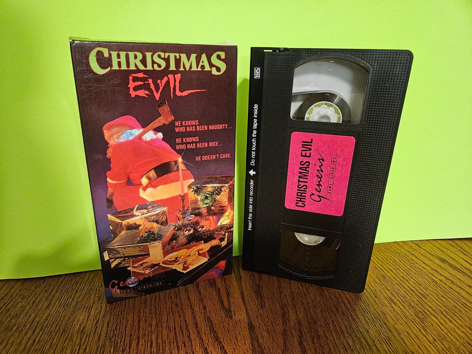 Christmas Evil VHS Genesis Home Video 1987 R Horror Rare VG Condition