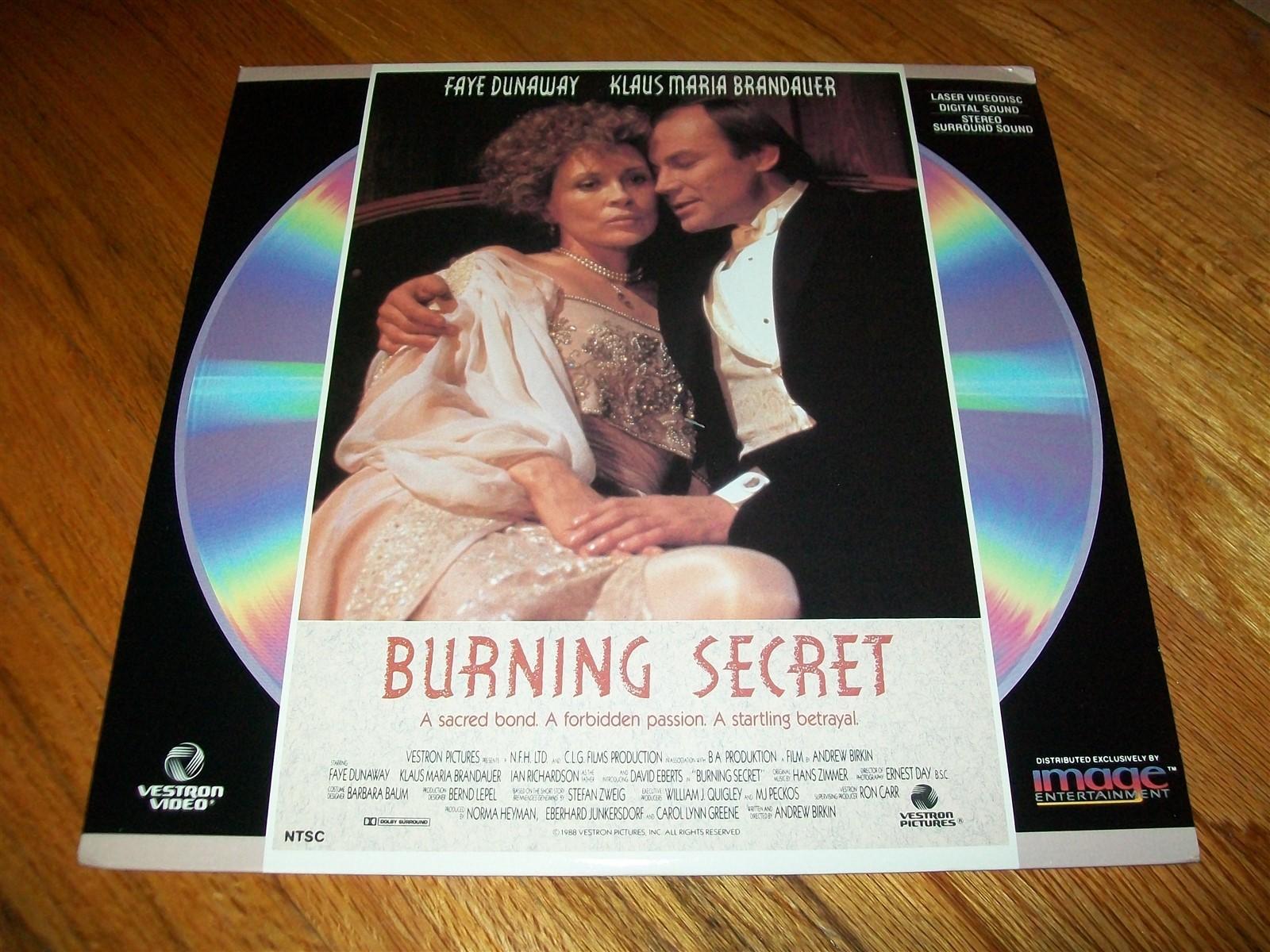 BURNING SECRET Laserdisc LD GOOD CONDITION VERY RARE FAYE DUNAWAY STARS!