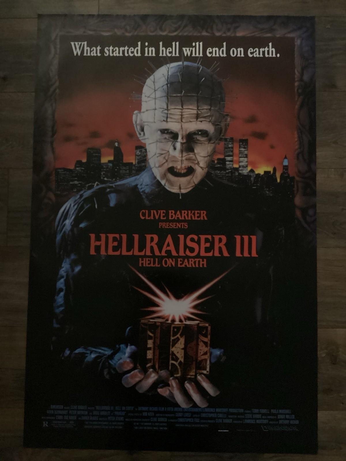 HELLRAISER III: HELL ON EARTH - 27x40 Rolled Movie Poster - 1992 HORROR