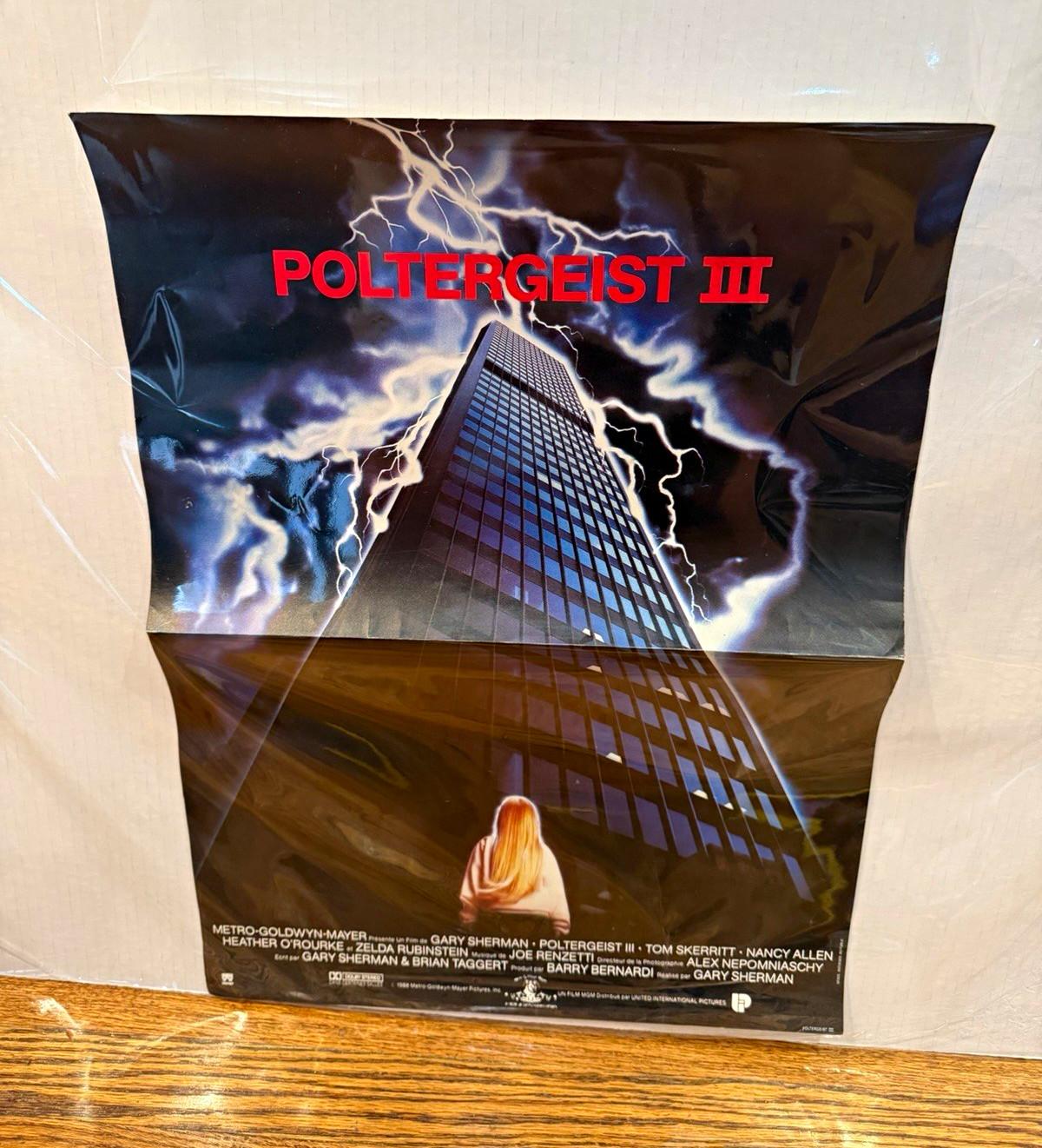 Original 1988 Poltergeist III Argentine 29x43 Movie Poster Spanish Horror