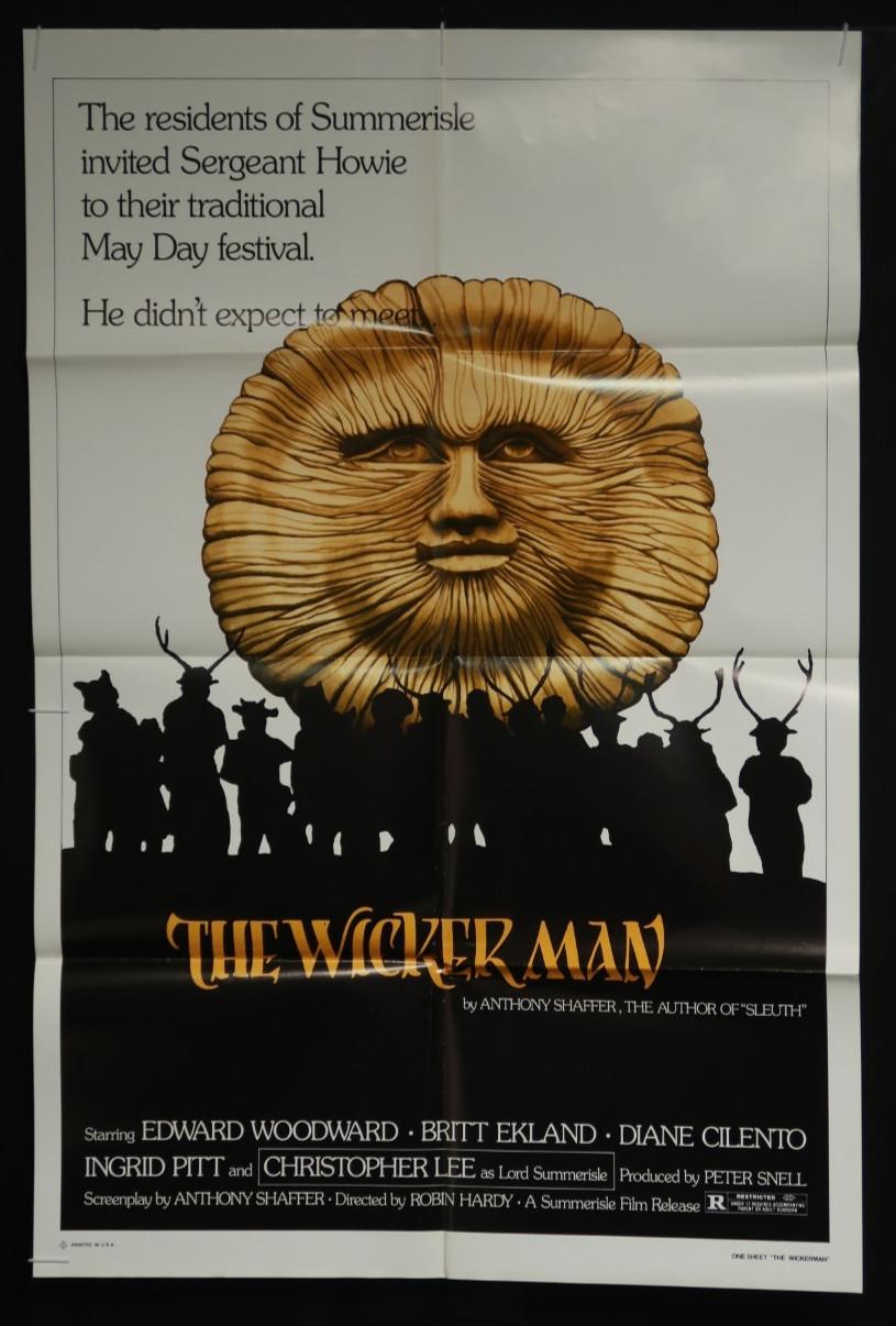 The Wicker Man Poster One Sheet 27x41 Original Folded Christopher Lee 1973 R1980