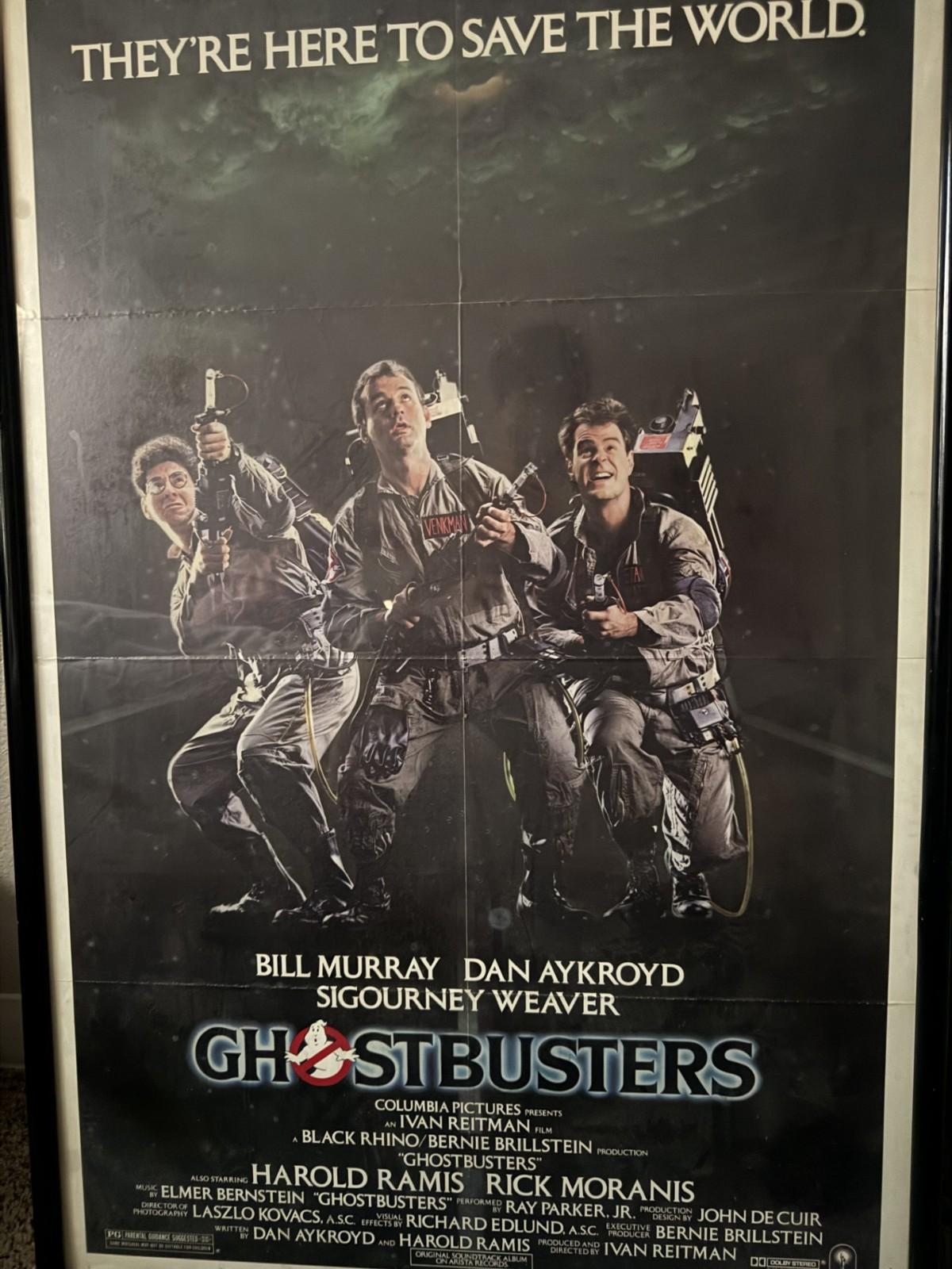 Original 1984 Ghostbusters Movie Poster 27x41 One Sheet Vintage