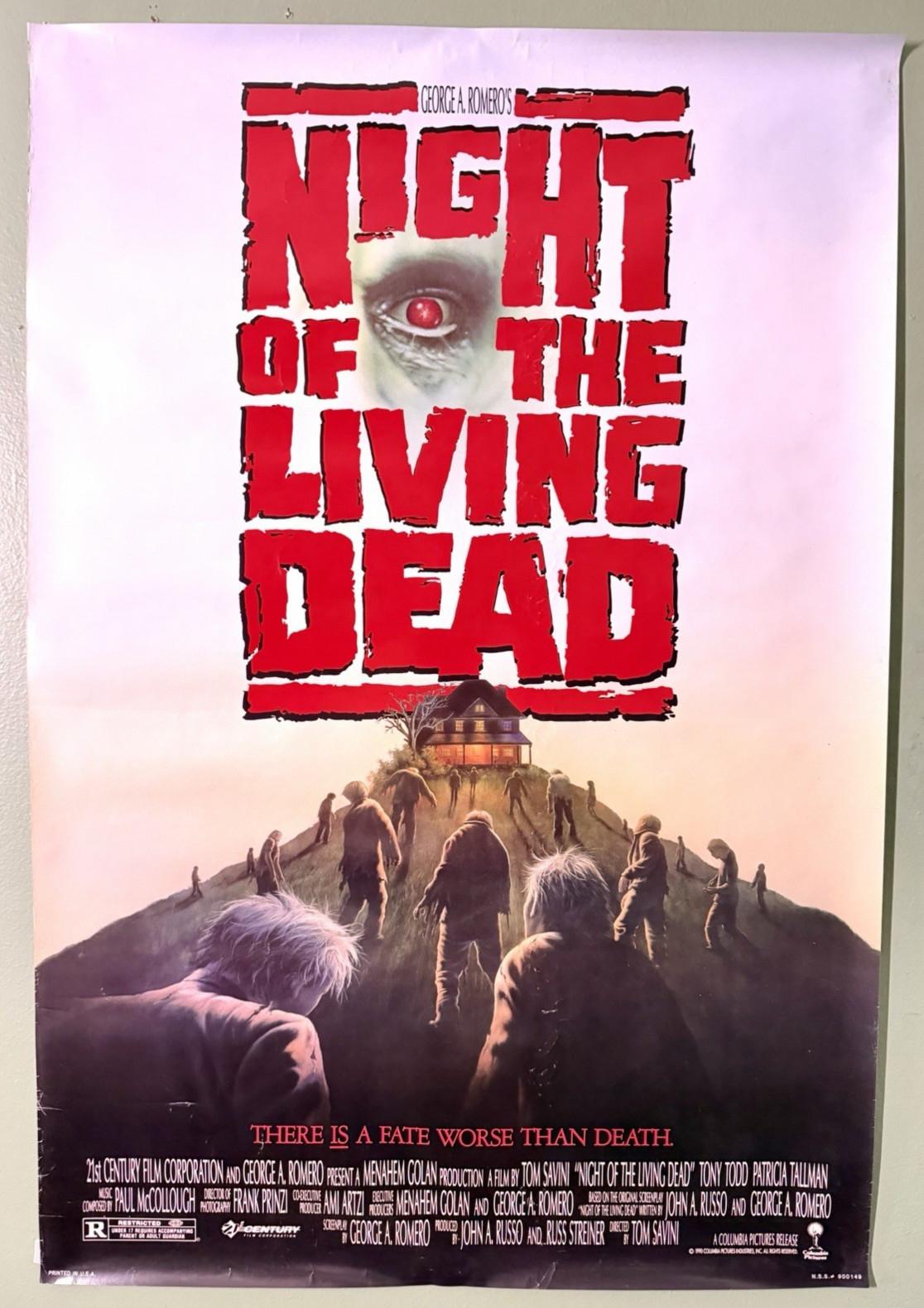 NIGHT OF THE LIVING DEAD 1990 27x40 ROLLED Original Movie Poster One Sheet