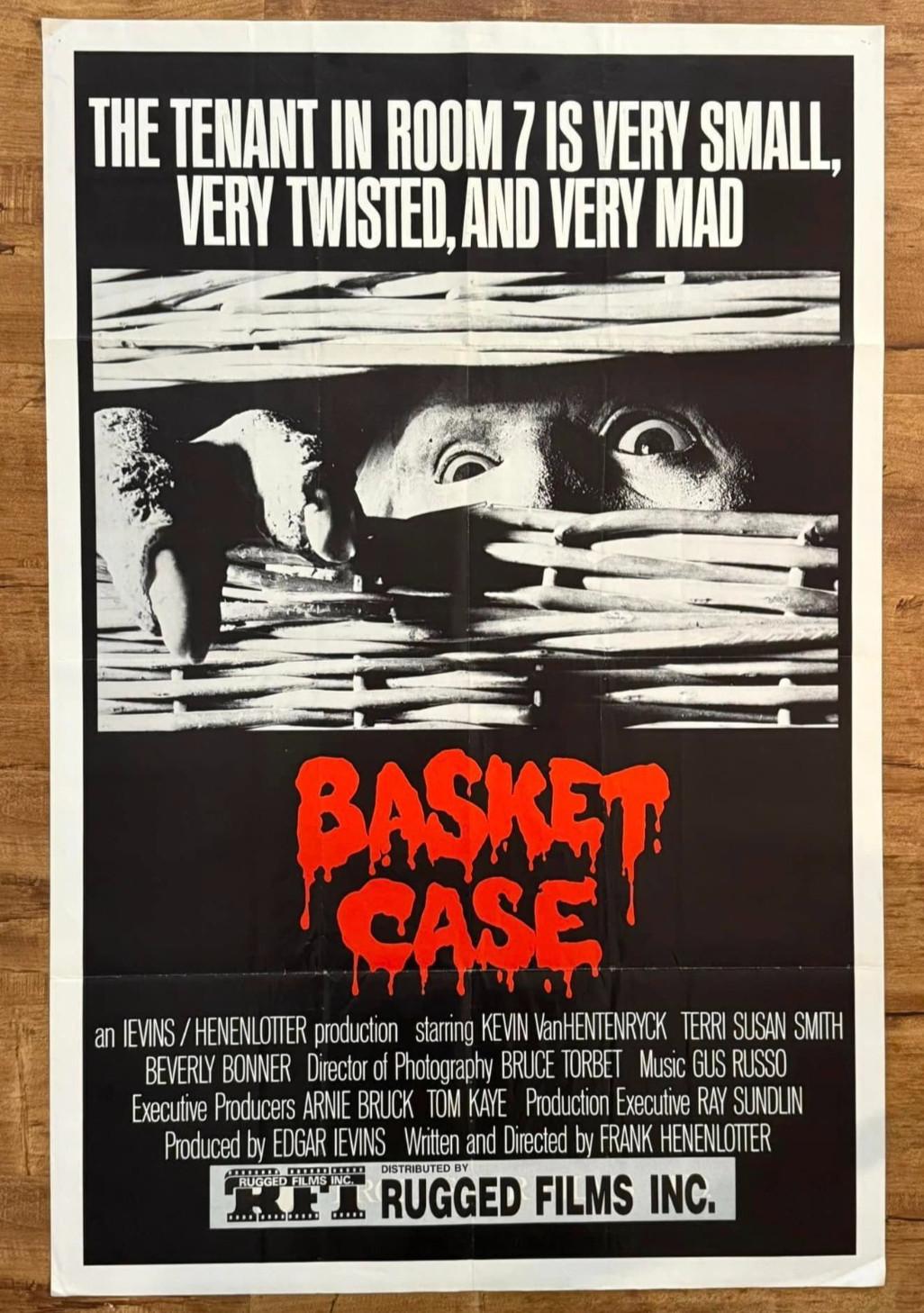 BASKET CASE Original 1982 ONE SHEET Horror Movie Poster RARE Frank Henenlotter