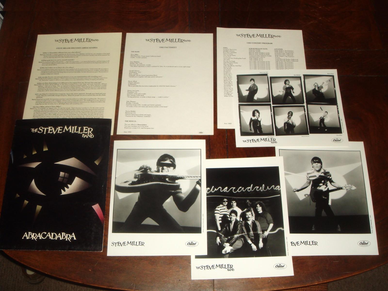 Ultra Rare STEVE MILLER BAND "ABRACADABRA" 1982 CAPITOL RECORDS PRESS KIT - 9 pc