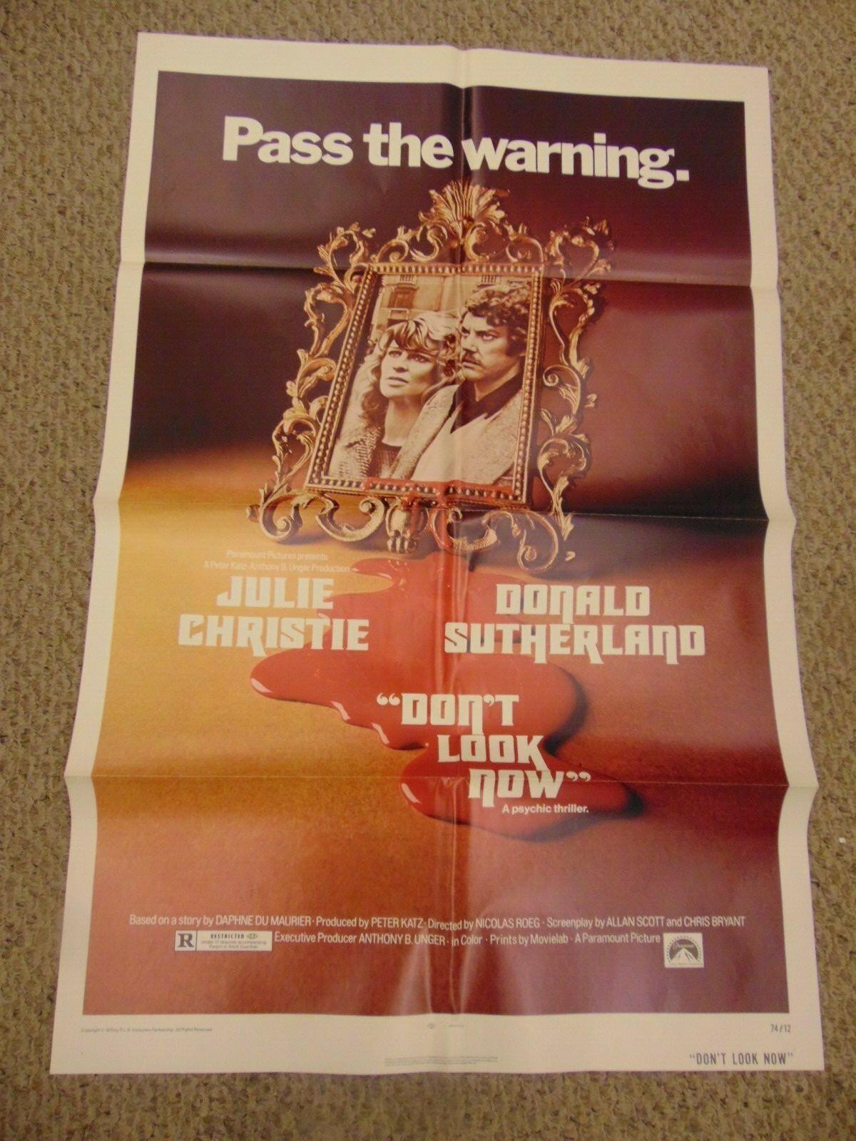 DON'T LOOK NOW 1973 JULIE CHRISTIE DONALD SUTHERLAND 27X41" POSTER N8019