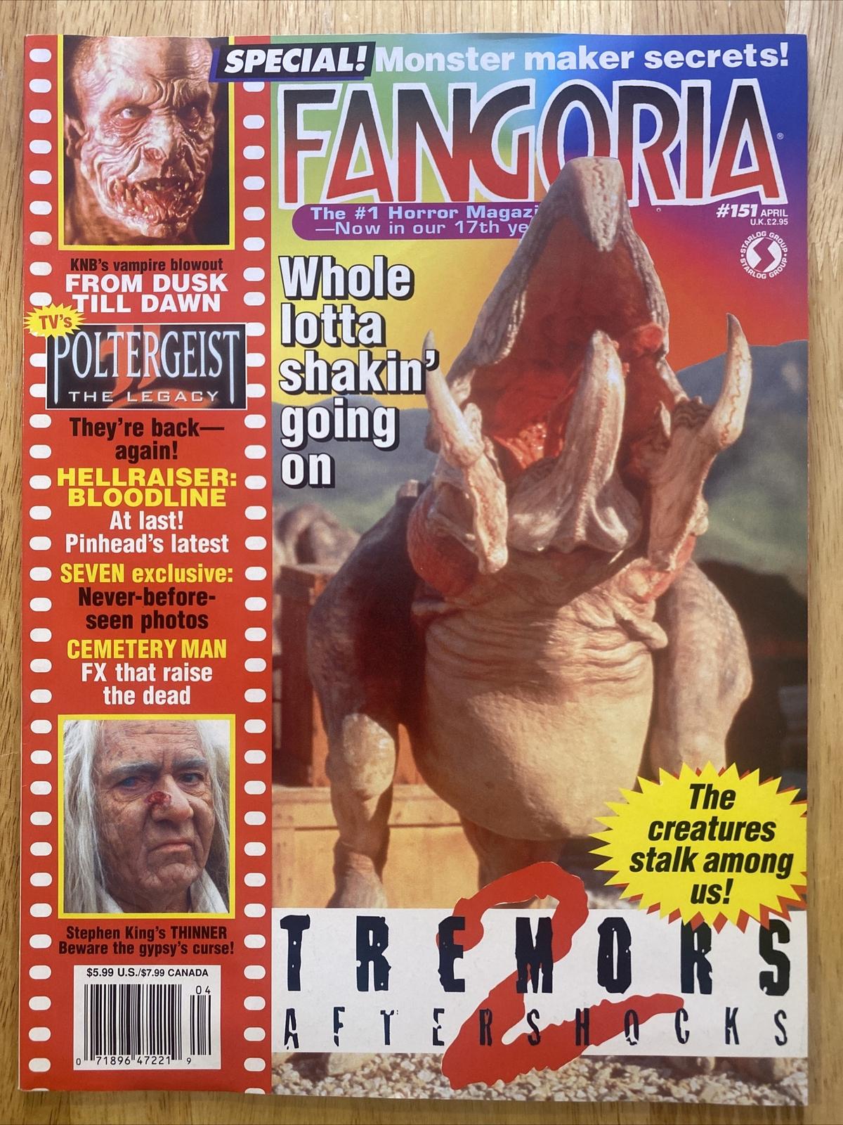Fangoria #151, April 1996, Tremors Aftershocks DUSK TILL DAWN HELLRAISER VF