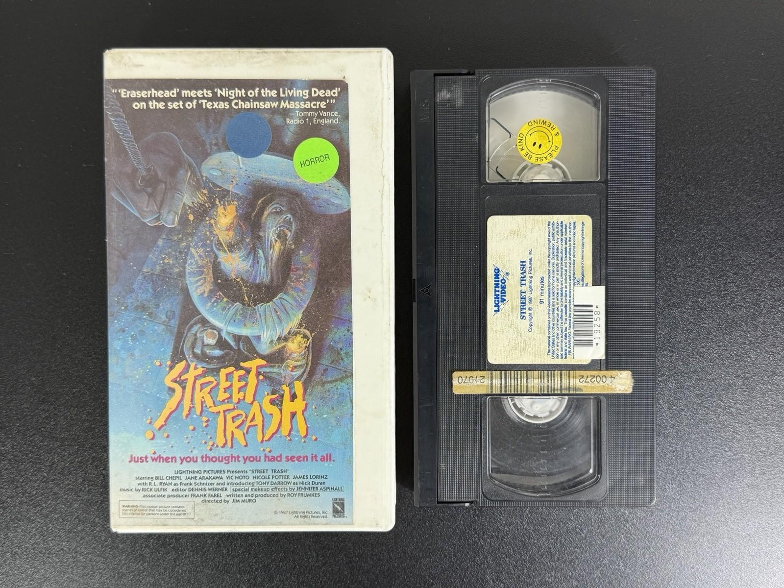 Street Trash 1987 VHS TESTED rare extreme Gore! trashy Slasher film! Rental