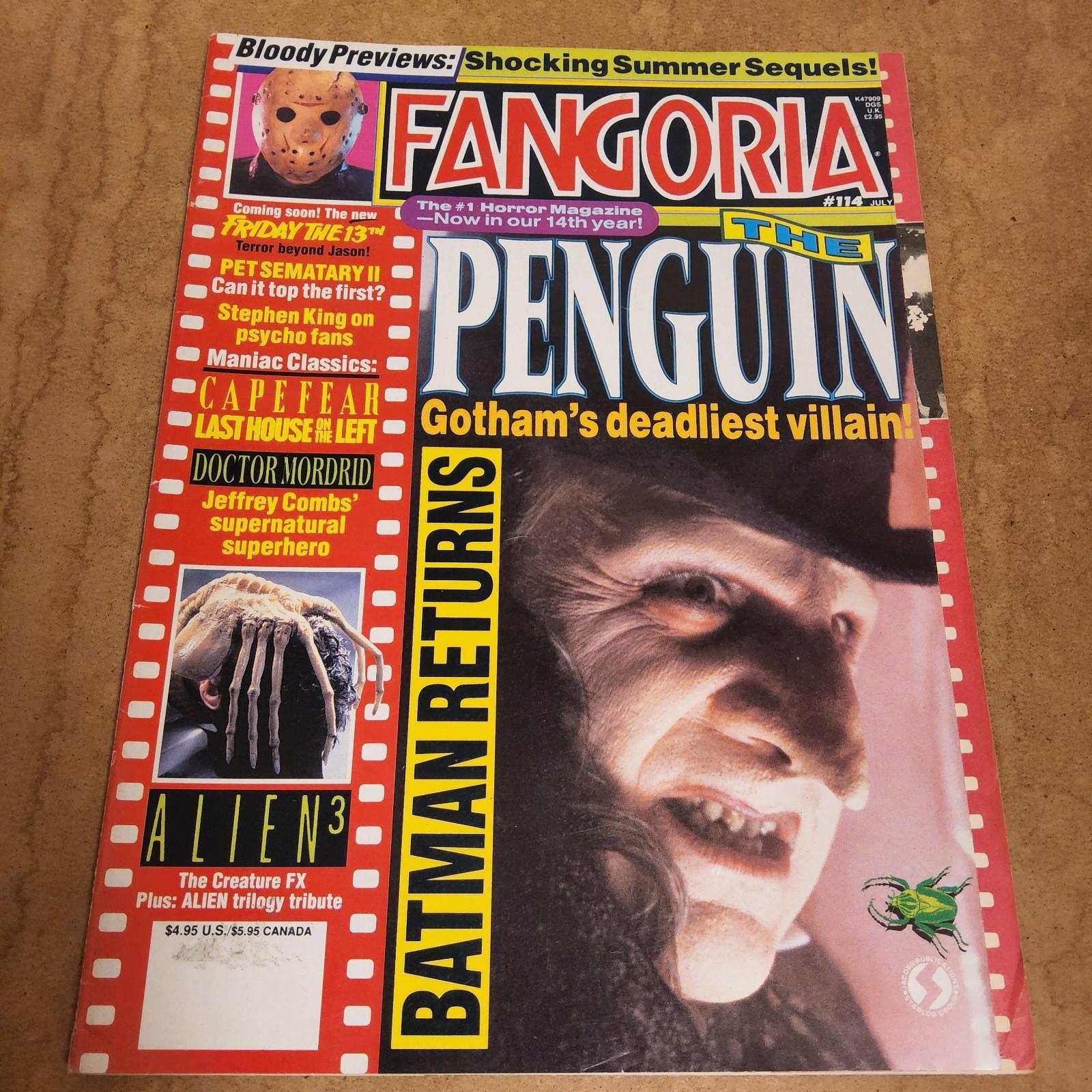 FANGORIA #114 "BATMAN RETURNS" ALIEN 3, PET SEMATARY II, LAST HOUSE ON THE LEFT