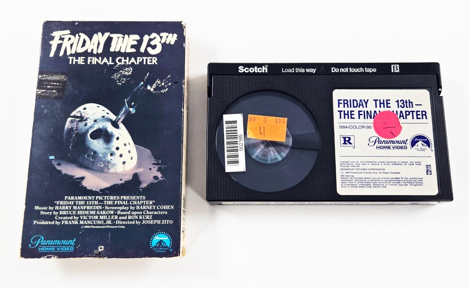 Friday the 13th The Final Chapter 1984 Betamax Beta Tape Horror