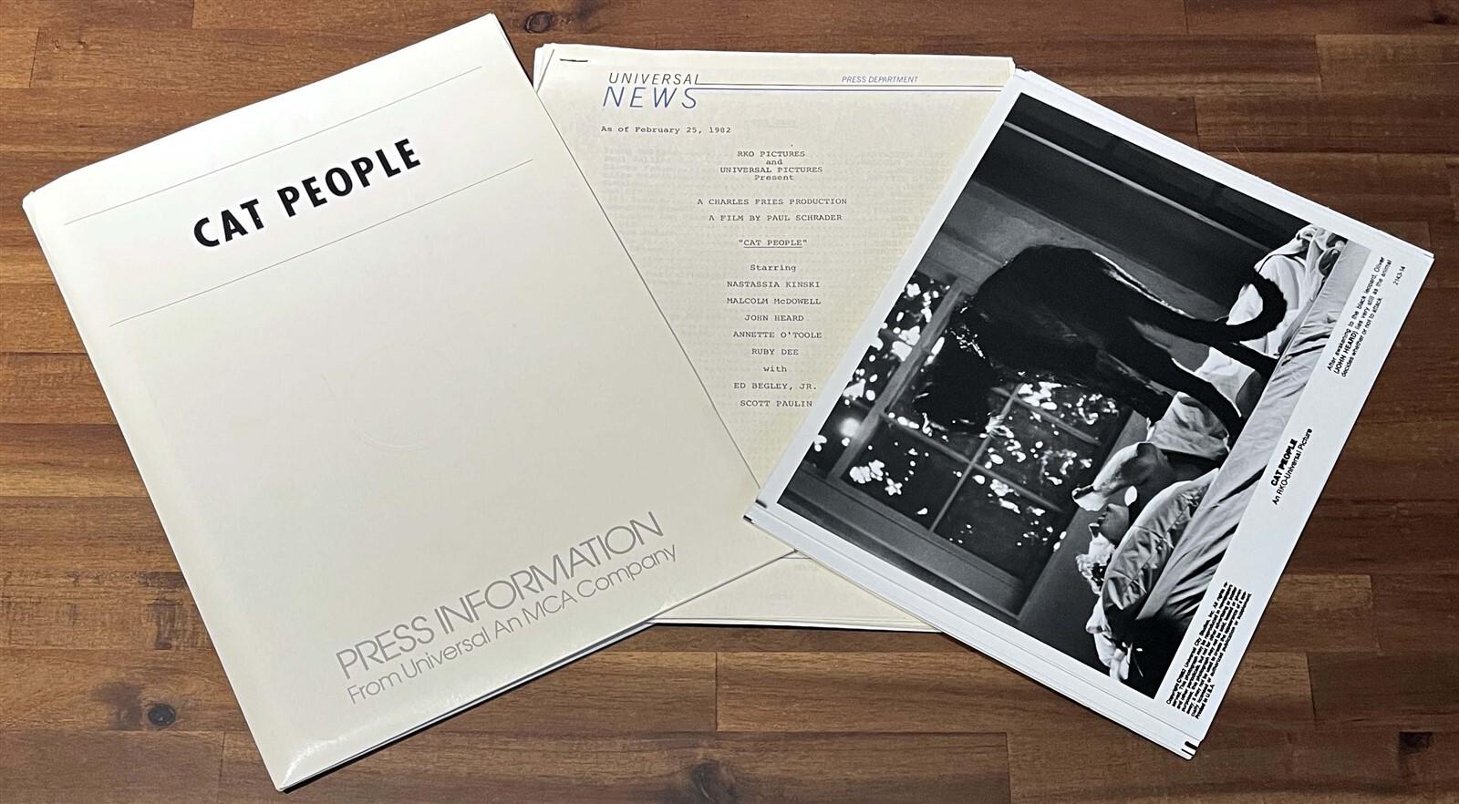 Nastassja Kinski CAT PEOPLE Malcolm McDowell original press kit 21 stills 1982