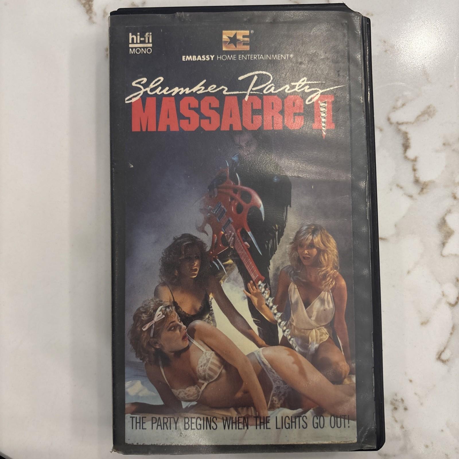 Slumber Party Massacre II 2 (VHS Tape 1987) in video store rental clamshell RARE