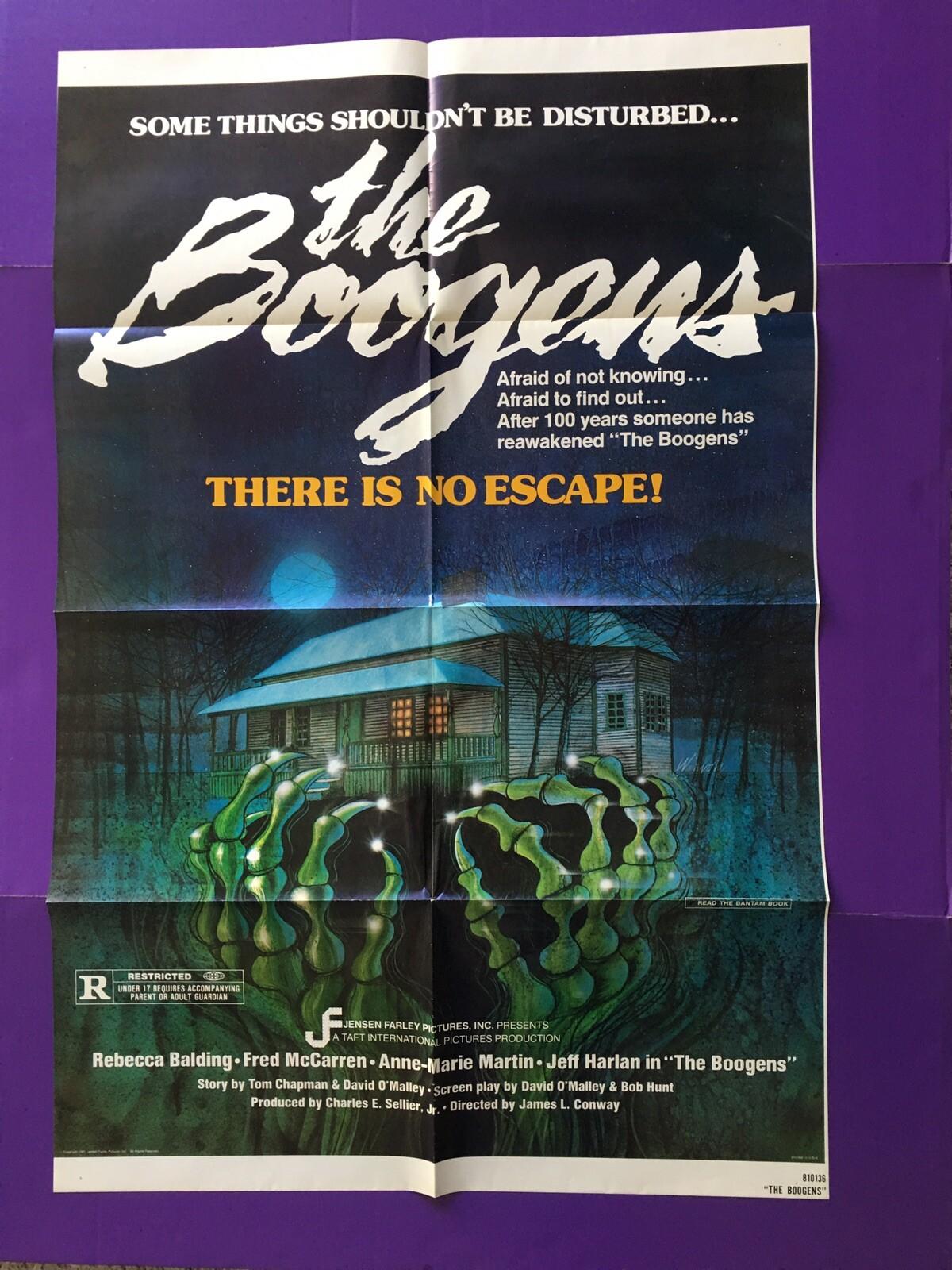 THE BOOGENS ORIGINAL 27X41 FOLDED MOVIE POSTER 1981 HORROR REBECCA BALDING