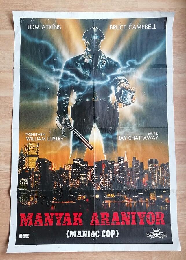 Maniac Cop Original Turkish Movie Poster 1988 Bruce Campbell