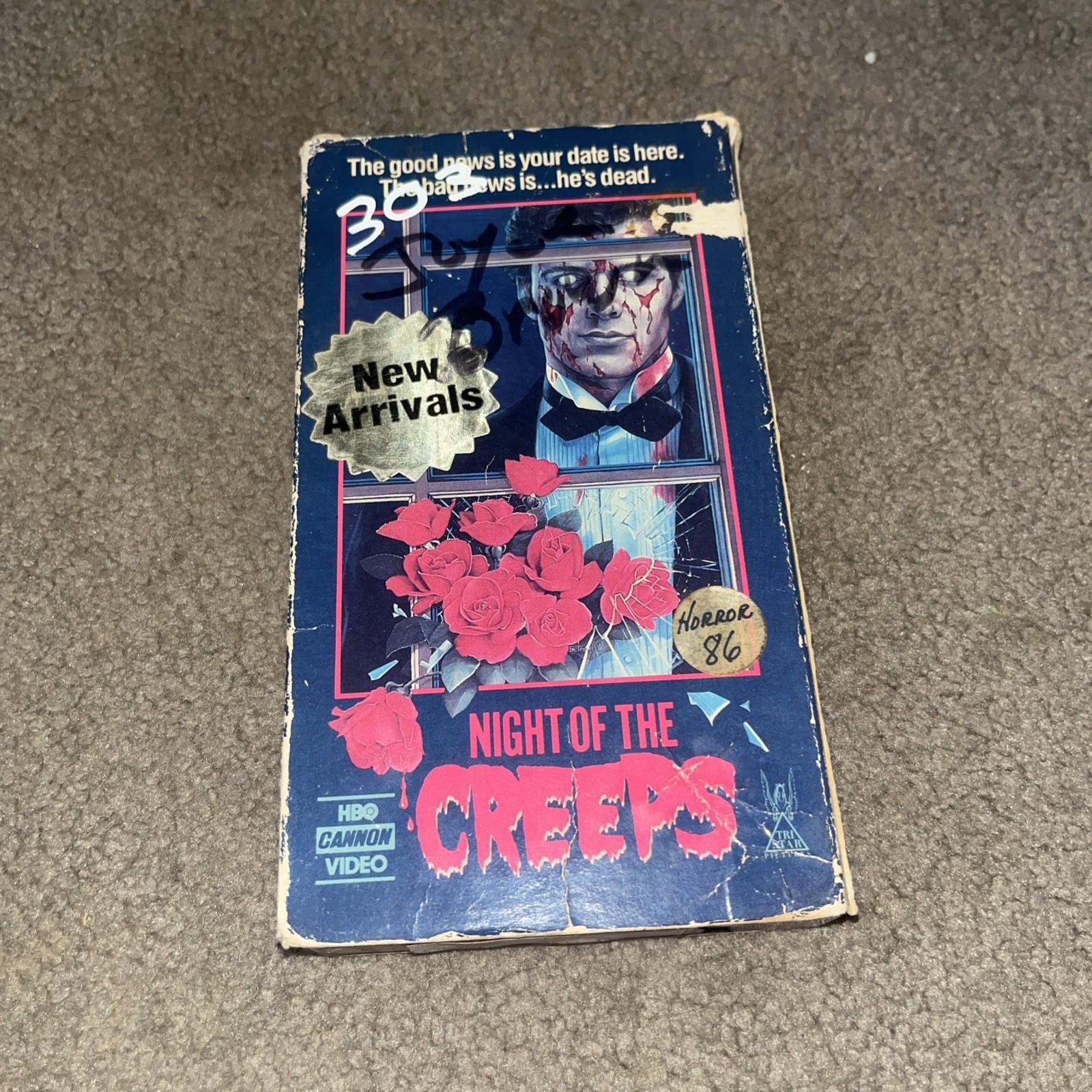 Night of the Creeps VHS 1986 Tri-star Pictures HBO Cannon Video Tape No Barcode