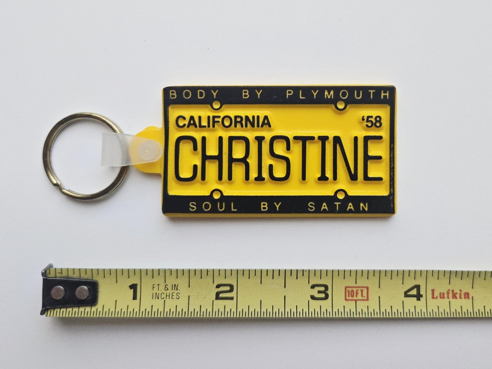 VINTAGE 1983 CHRISTINE MOVIE PROMO KEYCHAIN STEPHEN KING 1958 FURY HORROR FILM