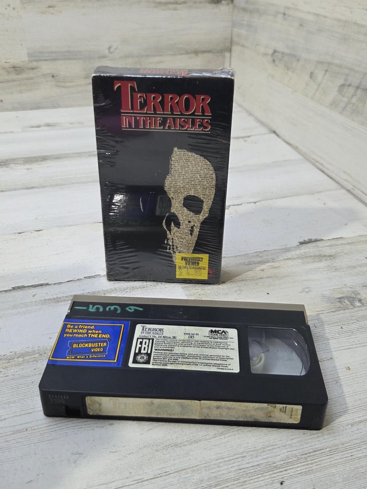 Terror in the Aisles VHS 1984 Vintage MCA Video Horror Film Donald Pleasence
