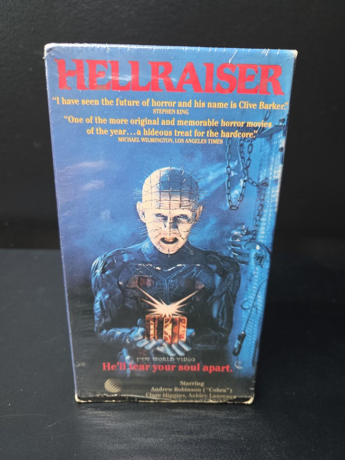 Hellraiser VHS 1987 1st Release W/Shrink New World Video EX RARE Clive Barker
