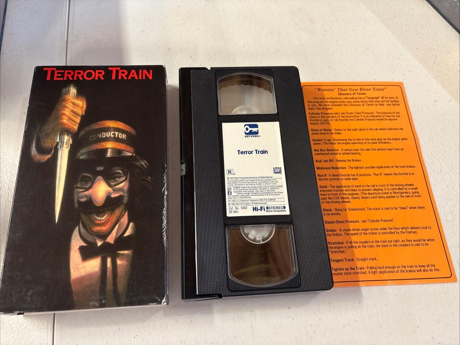 Terror Train 1979 1980 VHS Tape Horror VTG Jamie Lee Curtis Good Condition Used